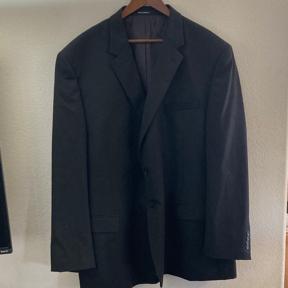 Pronto Umo platinum executive black Men's Blazer 100% wool 54L